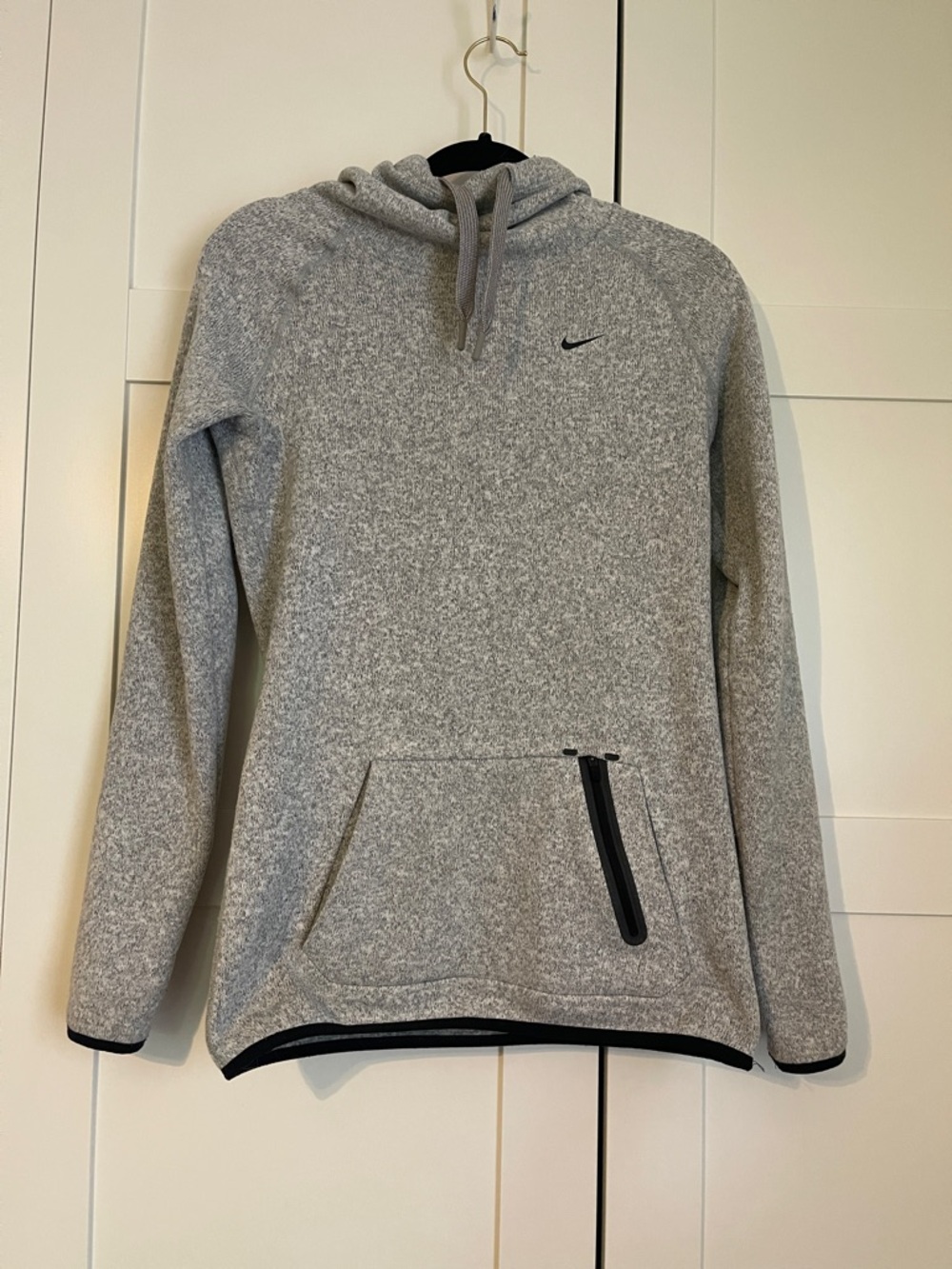 Nike Gray Hoodie with Black Swoosh Tag
